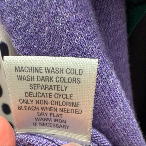 Purple dress barn cardigan 3/4 sleeve size L large - Picture 5 of 5